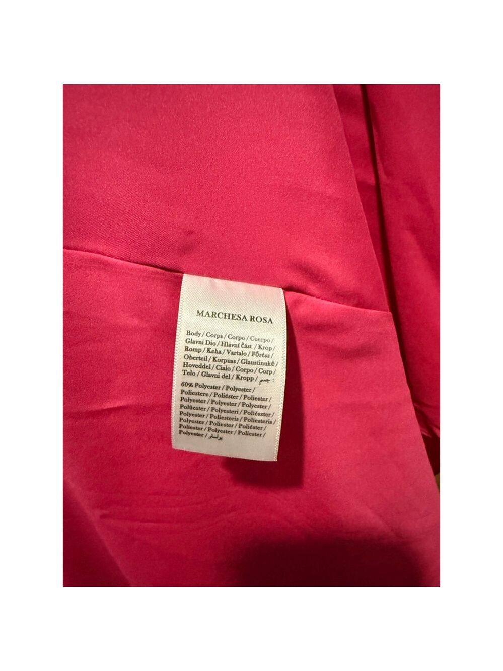 Women's Marchesa Notte Fuchsia Cutout Taffeta Halterneck Gown Size 6 - Picture 10 of 11